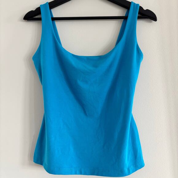 Susana Monaco Essential Everyday Tank Top Scoop Neck Blue Women's Size Large - Picture 1 of 7